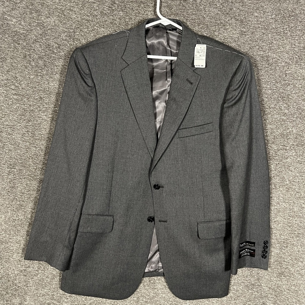 NWT Jos A Bank Suit Jacket Mens‎ 42R Gray Wool Signature Collection Two Button